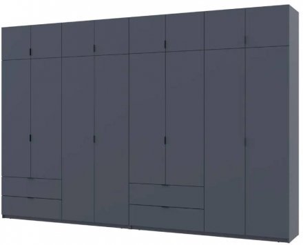 Шафа для одягу Doros Лукас Графіт 4+4 ДСП 360х50х240 DRS-011702 (42005145) Шафа для одягу Doros Лукас Графіт 4+4 ДСП 360х50х240 DRS-011702 (42005145)