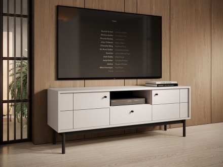 Тумба під ТВ Perfect Home Джапанді / Japandi RTV154 2-дверна з 1 шухядою Кашемір (PFH-091468)