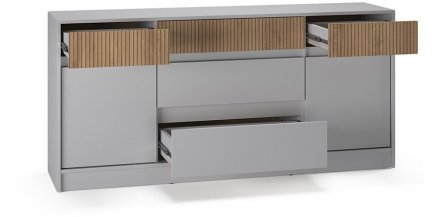 Великий комод із дверима та шухлядами Еверест Стайл-1600 160,2х39х75,4 см Кашемір/Канелла (DTM-073570)