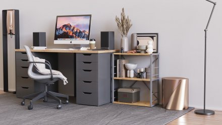 Етажерка 3/60 Ferrum-decor Серії Конект 73x60x28 сірий ДСП Дуб Артизан 16мм (FRD-104268) Етажерка 3/60 Ferrum-decor Серії Конект 73x60x28 сірий ДСП Дуб Артизан 16мм (FRD-104268)