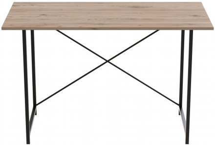 Стіл письмовий Line Лайт Ferrum-decor 750x1000x500 Чорний метал ДСП Дуб Сан-Марино 16 мм (FRD-104837)