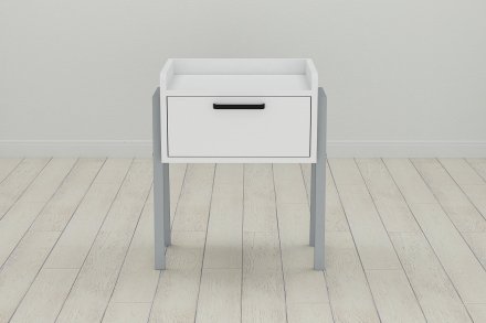 Тумба модульна Ferrum-decor Бетті 540x450x320 метал Сірий ДСП Біле 16 мм (FRD-102997) Тумба модульна Ferrum-decor Бетті 540x450x320 метал Сірий ДСП Біле 16 мм (FRD-102997)