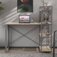 Письмовий стіл Ferrum-decor Серії Конект з етажеркою 75x120x600 сірий ДСП Дуб Сонома 16мм (FRD-104233) Письмовий стіл Ferrum-decor Серії Конект з етажеркою 75x120x600 сірий ДСП Дуб Сонома 16мм (FRD-104233)