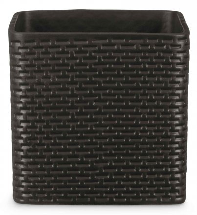 Кашпо для квітів Modern кераміка 15" антрацит куб 59058