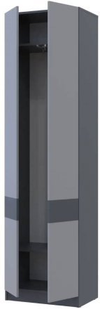 Шафа для одягу Doros Сола Графіт / Сірий 60х40х215 DRS-011744 (44900341) Шафа для одягу Doros Сола Графіт / Сірий 60х40х215 DRS-011744 (44900341)