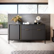 Комод Perfect Home Ларс / Lars 3-дверний з 2 шухлядами 3D2S/153 Антрацит (PFH-091021) Комод Perfect Home Ларс / Lars 3-дверний з 2 шухлядами 3D2S/153 Антрацит (PFH-091021)