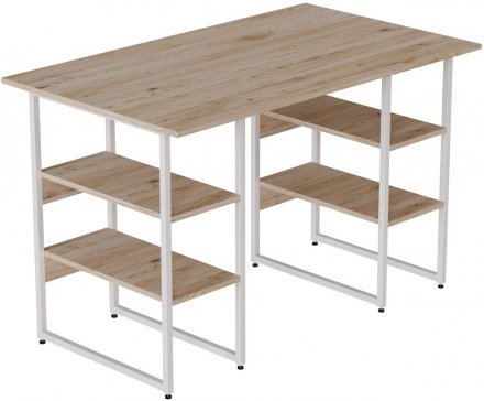 Комп'ютерний стіл Ferrum-decor Карен 75x120x60 білий ДСП Дуб Сан-Марино 32мм (FRD-102264)