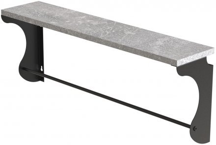 Полиця настінна Ferrum-decor Юзібі 270x500x150 метал Чорний ДСП Бетон 16 мм (FRD-102659) Полиця настінна Ferrum-decor Юзібі 270x500x150 метал Чорний ДСП Бетон 16 мм (FRD-102659)