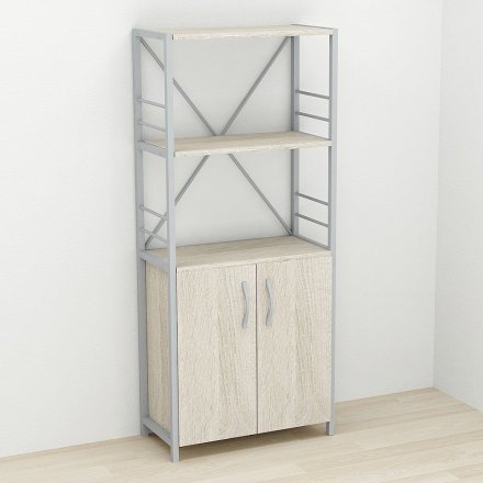 Етажерка 3/60 Ferrum-decor Серії Конект із тумбою 144x60x28 Сірий ДСП Сонома (FRD-104459) Етажерка 3/60 Ferrum-decor Серії Конект із тумбою 144x60x28 Сірий ДСП Сонома (FRD-104459)