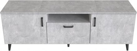 Тумба Лестер на конусних ніжках Ferrum-decor 48x139x38 Чорний метал ДСП Бетон 16 мм (FRD-106801) Тумба Лестер на конусних ніжках Ferrum-decor 48x139x38 Чорний метал ДСП Бетон 16 мм (FRD-106801)
