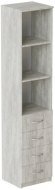 Пенал Анжело Ferrum-decor на 3 полиці з 4 шухлядами 1900x400x380 ДСП Бетон 16 мм (FRD-104929)
