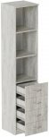 Пенал Анжело Ferrum-decor на 3 полиці з 4 шухлядами 1900x400x380 ДСП Бетон 16 мм (FRD-104929)