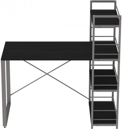 Письмовий стіл Ferrum-decor Серії Конект з етажеркою 75x120x60 сірий ДСП Сосна Кембра 16мм (FRD-104235)
