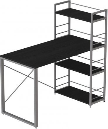 Письмовий стіл Ferrum-decor Серії Конект з етажеркою 75x120x60 сірий ДСП Сосна Кембра 16мм (FRD-104235)