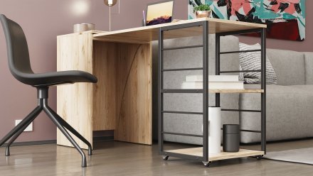 Стіл-тумба трансформер Смарт 2/1 Ferrum-decor 750x1450x500 Чорний метал ДСП Дуб Сан-Марино 16 мм (FRD-105096) Стіл-тумба трансформер Смарт 2/1 Ferrum-decor 750x1450x500 Чорний метал ДСП Дуб Сан-Марино 16 мм (FRD-105096)