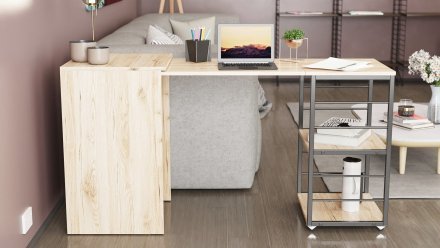 Стіл-тумба трансформер Смарт 2/1 Ferrum-decor 750x1450x500 Чорний метал ДСП Дуб Сан-Марино 16 мм (FRD-105096) Стіл-тумба трансформер Смарт 2/1 Ferrum-decor 750x1450x500 Чорний метал ДСП Дуб Сан-Марино 16 мм (FRD-105096)