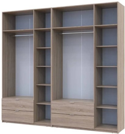 Шафа для одягу Doros Лукас Дуб сонома 3+3 ДСП 255х50х240 DRS-011704 (42005111) Шафа для одягу Doros Лукас Дуб сонома 3+3 ДСП 255х50х240 DRS-011704 (42005111)