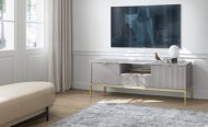 Тумба під телевізор Perfect Home Нова / Nova 2-дверна з 1 шухлядою і золотими ніжками RTV154 Сірий (PFH-091226) Тумба під телевізор Perfect Home Нова / Nova 2-дверна з 1 шухлядою і золотими ніжками RTV154 Сірий (PFH-091226)