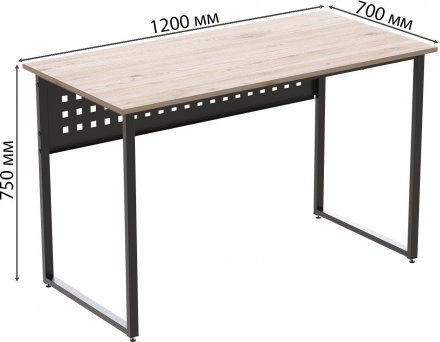 Комп'ютерний стіл Ferrum-decor Майк 75x120x70 чорний ДСП Дуб Сан-Марино 16мм (FRD-103890)
