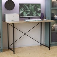 Стіл письмовий Line Лайт Ferrum-decor 750x1000x500 Чорний метал ДСП Дуб Сонома 16 мм (FRD-104839)