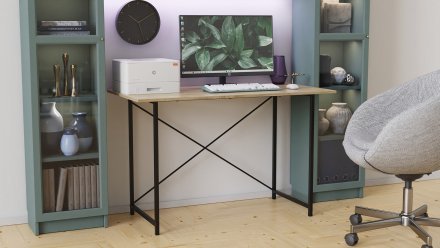 Стіл письмовий Line Лайт Ferrum-decor 750x1000x500 Чорний метал ДСП Дуб Сонома 16 мм (FRD-104839) Стіл письмовий Line Лайт Ferrum-decor 750x1000x500 Чорний метал ДСП Дуб Сонома 16 мм (FRD-104839)