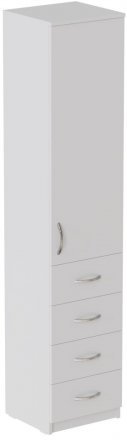 Пенал Анжело Ferrum-decor на 3 полиці з дверима та 4 ящиками 1900x400x380 ДСП Біле 16 мм (FRD-104930) Пенал Анжело Ferrum-decor на 3 полиці з дверима та 4 ящиками 1900x400x380 ДСП Біле 16 мм (FRD-104930)