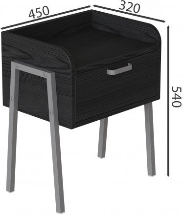 Тумба модульна Ferrum-decor Бетті 540x450x320 метал Сірий ДСП Сосна Кембра 16 мм (FRD-102999) Тумба модульна Ferrum-decor Бетті 540x450x320 метал Сірий ДСП Сосна Кембра 16 мм (FRD-102999)
