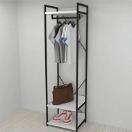 Шафа Гардероб Уні секція 1 серії Конект Ferrum-decor 220x60x50см Чорний метал ДСП Білий 32 мм (FRD-104499) Шафа Гардероб Уні секція 1 серії Конект Ferrum-decor 220x60x50см Чорний метал ДСП Білий 32 мм (FRD-104499)