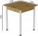 Стіл кухонний Ferrum-decor Агата 75x70x70 Білий ДСП Дуб Артизан 16мм (FRD-105669)