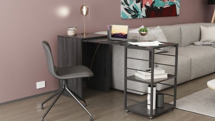 Стіл-тумба трансформер Смарт 2/1 Ferrum-decor 750x1450x500 Чорний метал ДСП Сосна Кембра 16 мм (FRD-105097) Стіл-тумба трансформер Смарт 2/1 Ferrum-decor 750x1450x500 Чорний метал ДСП Сосна Кембра 16 мм (FRD-105097)