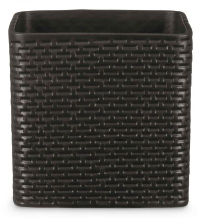 Кашпо для квітів Modern кераміка 18" антрацит куб 59059