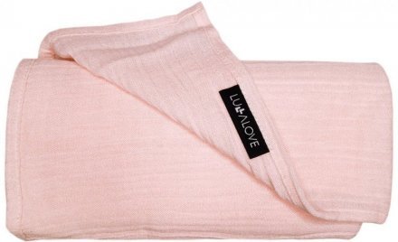Пелюшка муслінова-плед 100x100 см Powder Pink lullalove-7361