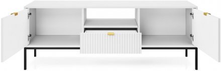 Тумба під телевізор Perfect Home Нова / Nova 2-дверна з 1 шухлядою і чорними ніжками RTV154 Білий (PFH-091225) Тумба під телевізор Perfect Home Нова / Nova 2-дверна з 1 шухлядою і чорними ніжками RTV154 Білий (PFH-091225)