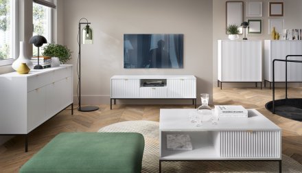 Тумба під телевізор Perfect Home Нова / Nova 2-дверна з 1 шухлядою і чорними ніжками RTV154 Білий (PFH-091225) Тумба під телевізор Perfect Home Нова / Nova 2-дверна з 1 шухлядою і чорними ніжками RTV154 Білий (PFH-091225)