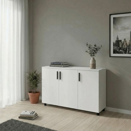 Комод Doros Торн Білий 3 ДСП 135х51.6х80 (DRS-012098)