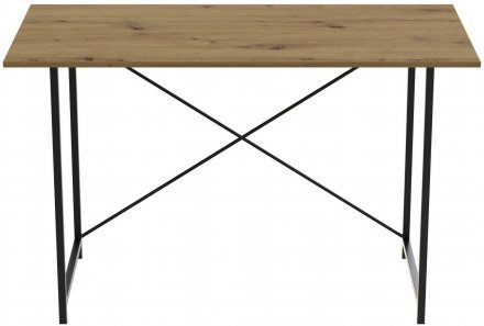 Стіл письмовий Line Лайт Ferrum-decor 750x1000x500 Чорний метал ДСП Дуб Артизан 16 мм (FRD-104841)