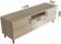 Тумба Лестер на конусних ніжках Ferrum-decor 48x139x38 Чорний метал ДСП Дуб Сонома 16 мм (FRD-106804)