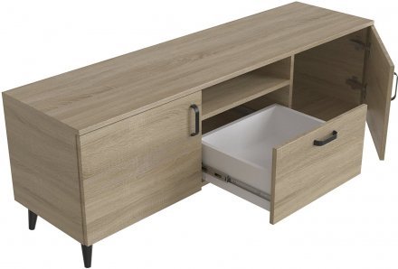 Тумба Лестер на конусних ніжках Ferrum-decor 48x139x38 Чорний метал ДСП Дуб Сонома 16 мм (FRD-106804) Тумба Лестер на конусних ніжках Ferrum-decor 48x139x38 Чорний метал ДСП Дуб Сонома 16 мм (FRD-106804)