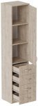 Пенал Анжело Ferrum-decor на 3 полиці з дверима та 4 ящиками 1900x400x380 ДСП Дуб Сан-Марино 16 мм (FRD-104931)
