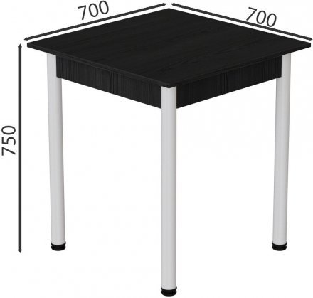 Стіл кухонний Ferrum-decor Агата 75x70x70 Білий ДСП Сосна Кембра 16мм (FRD-105670)