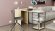 Стіл-тумба трансформер Смарт 2/1 Ferrum-decor 750x1450x500 Чорний метал ДСП Дуб Сонома 16 мм (FRD-105098)