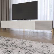 Тумба під телевізор на золотих металевих ніжках LION Грей Бетон Style/Кашемір (LION-042592) Тумба під телевізор на золотих металевих ніжках LION Грей Бетон Style/Кашемір (LION-042592)