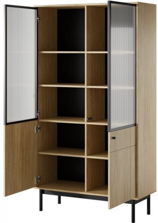 Вітрина Perfect Home Джапанді / Japandi WT104 2-дверна Дуб лінеа (PFH-091466)