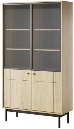Вітрина Perfect Home Джапанді / Japandi WT104 2-дверна Дуб лінеа (PFH-091466)