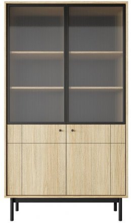 Вітрина Perfect Home Джапанді / Japandi WT104 2-дверна Дуб лінеа (PFH-091466)
