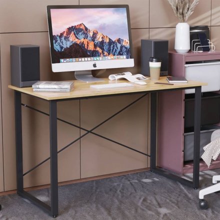 Комп'ютерний стіл Ferrum-decor Дейв 75x120x70 чорний ДСП Дуб Сан-Марино 16мм (FRD-102006)