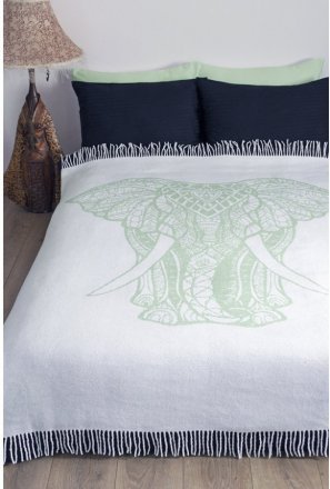 Плед Zeus Elephant ментоловий 140х200 см svt-2000022264983 Плед Zeus Elephant ментоловий 140х200 см svt-2000022264983