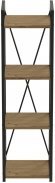 Етажерка 4/34 Ferrum-decor Серії Конект 120x34x28 чорний ДСП Дуб Артизан 16мм (FRD-104273)