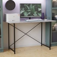 Стіл письмовий Line Лайт Ferrum-decor 750x1000x500 Чорний метал ДСП Бетон 16 мм (FRD-104842)