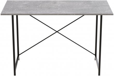 Стіл письмовий Line Лайт Ferrum-decor 750x1000x500 Чорний метал ДСП Бетон 16 мм (FRD-104842)
